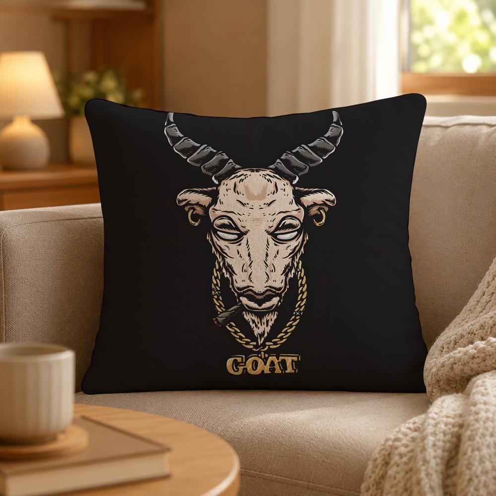 Game Goat Simulator Comedy Cushion Cover Personalized Short Plush Cushion Cover Sofa Pillowcase Bedroom Home Decor Gift