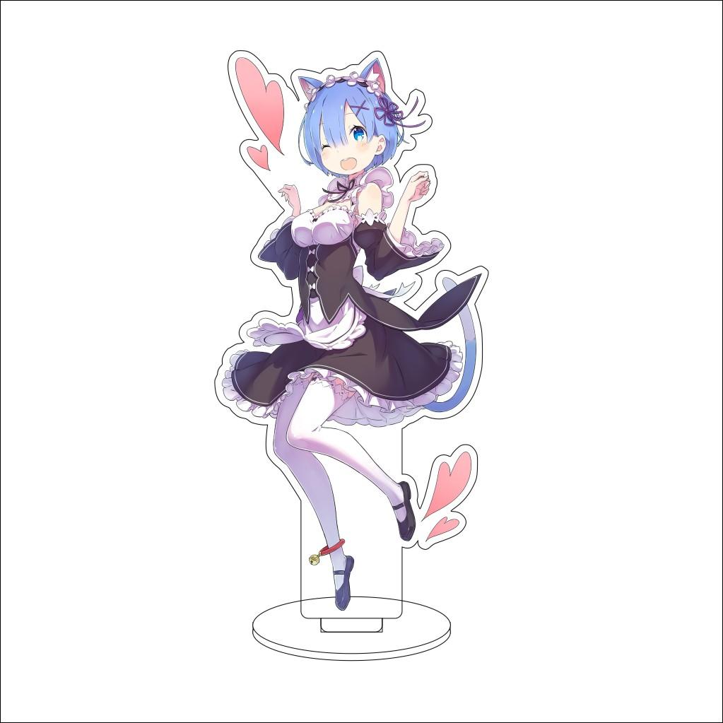 16CM Anime ZERO Starting Life in Another World Cosplay Acrylic Stand Ornaments Elsa Gran Hilte Figure Stand Halloween Gift