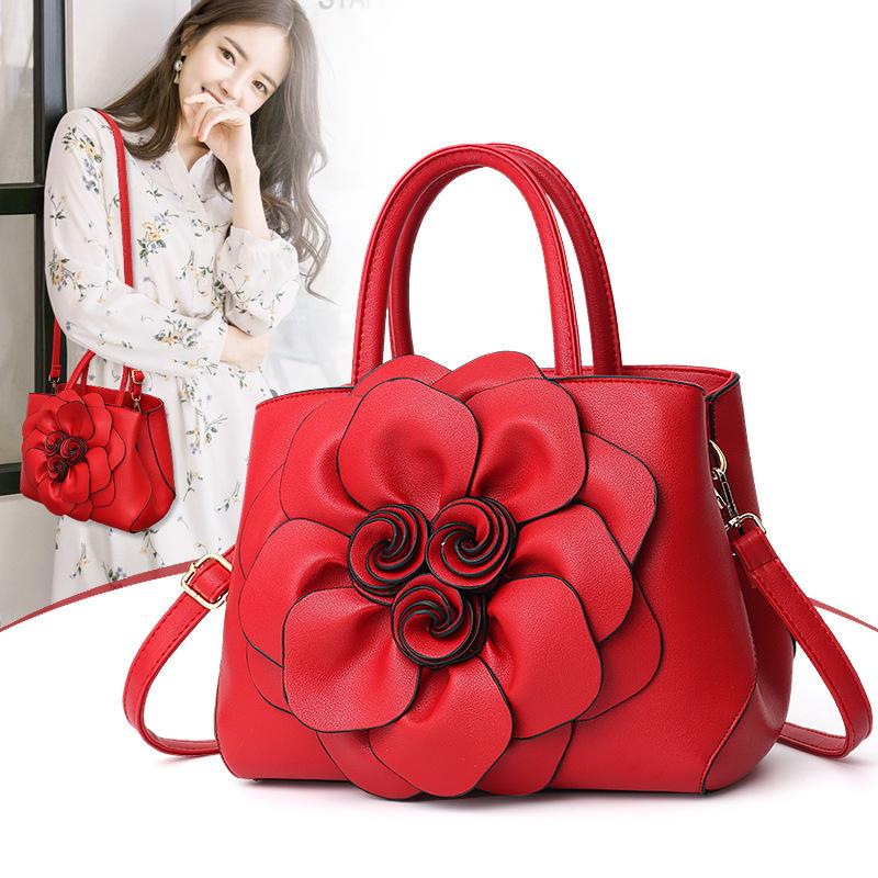 Women's Flower Handbag Shoulder Crossbody Bag,Cute Large Capacity Bag