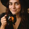 Halloween Tea Drinkware Witch Coffee Mug with Three Legged Cauldron Design, Non Slip Handle Ceramic Decorative Witchcraft Prop Cup, 370ml Capacity for