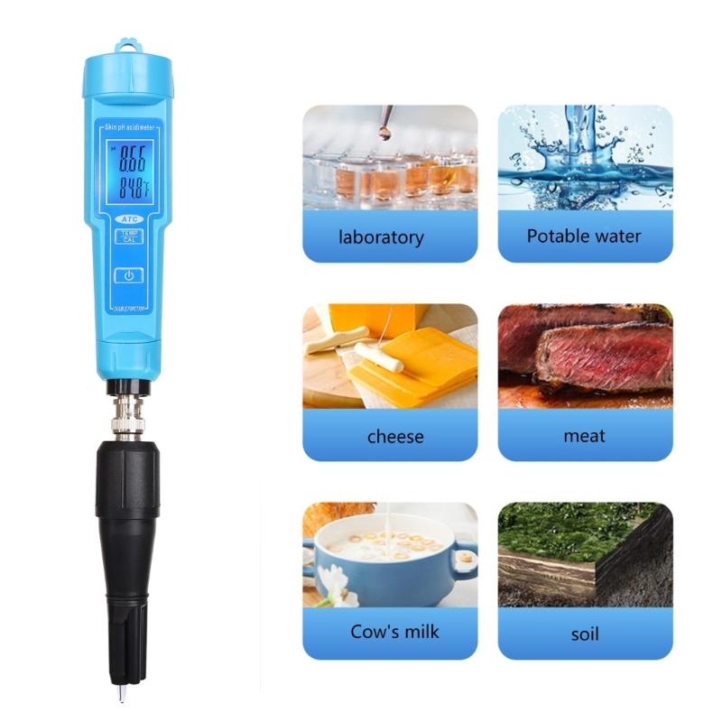 Tester Pen Multifunction Digital Water Temperature Tester with Temperature Compensation 0-14 Measurement Ranges