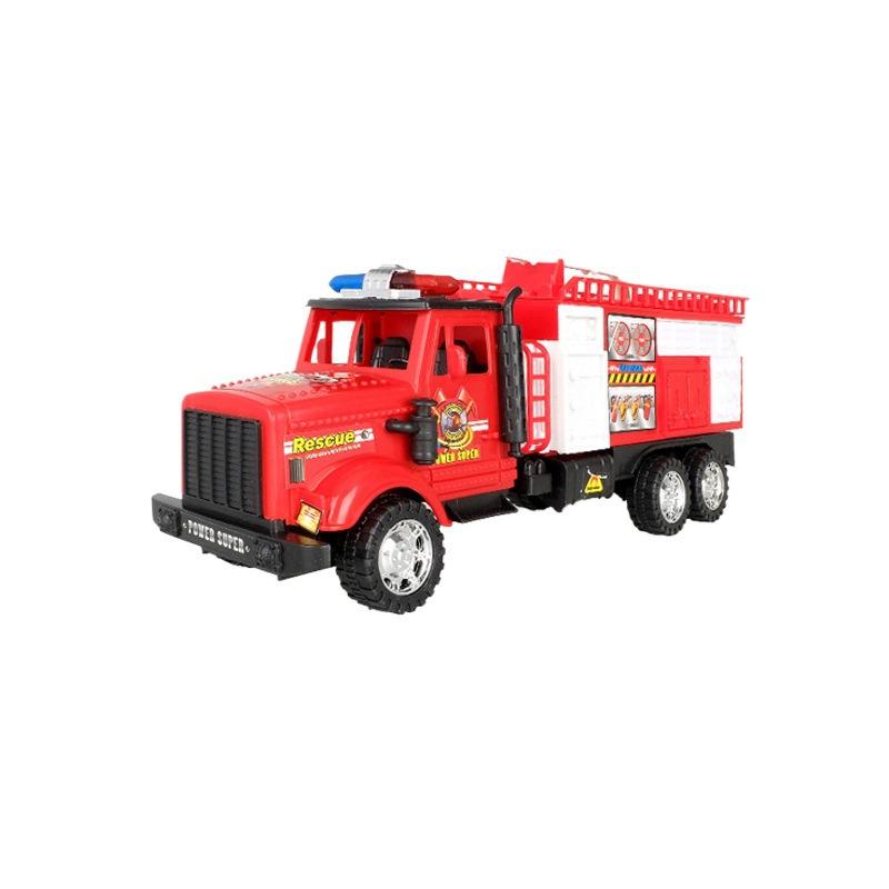 Children's Large Inertia Fire Truck Toy City Rescue Fleet Ladder Water Tank Model Boys Truck