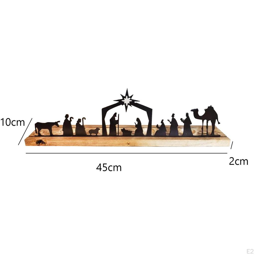 Metal Nativity Scene Sets Catholic Gifts Small Figurines for Home Living Room Chapel Decoration