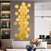 6/12pcs 3D Mirror Wall Stickers Hexagon Shape Acrylic Removable Wall Sticker Decal DIY Home Decoration Art Mirror Ornaments