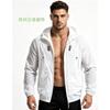 Mens White Lightweight Hooded Sun Protection Jacket