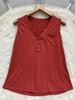 Plus Size Women's V-Neck Sleeveless Vest with Buttons & Pockets - Summer 0XL-5XL