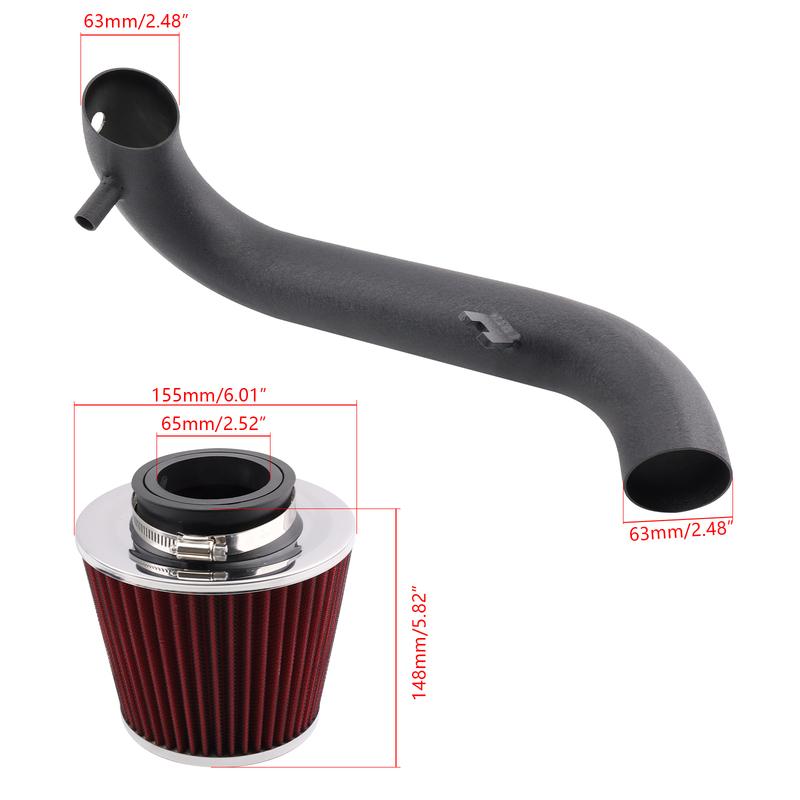 Engine Parts Cold Air Intake Induction Pipe Filter Kit For 2001-2005 Honda Civic 1.7L L4 MT DX LX EX HX
