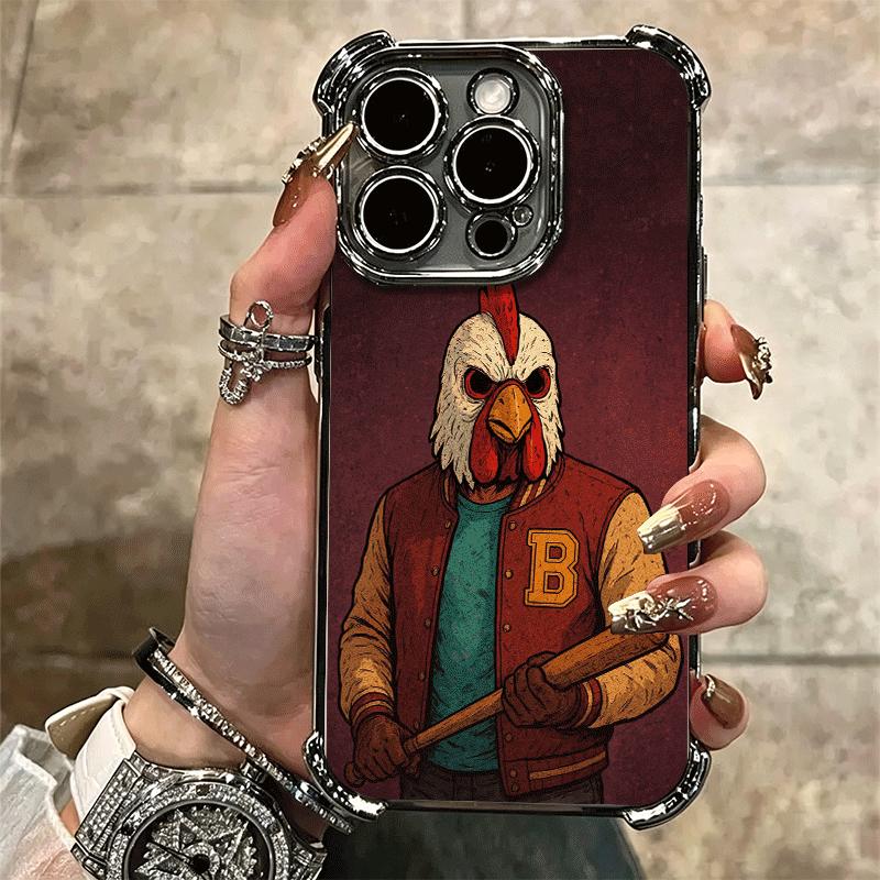 H-Hotline M-Miami Game Plating Phone Case For Iphone 16 17 Pro Max Air 16E 14 15 Plus 12 13 Mini Anti-Fall Airabag Cover