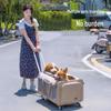 Two-Compartment Large Capacity Pet Trolley with Portable Cat Bag & Detachable Dog Bed