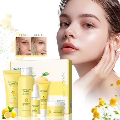 Yuzu Moisturizing Set Fruit Nourishing Skin Care Five Piece Set A Gift Set For Girls, A 5-piece Set That Gently Cleanses And Cares For The Skin,100ML