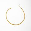 YF2944 Fashion Tarnish Free Jewelry 18k Gold Plated Stainless Steel Necklace Flat Snake Chain Clavicle Blade Necklace