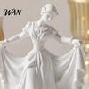 3D-gedruckte Heimdekoration Tänzerfigur, Elegante Tanzmädchenstatue mit fließendem Kleid, Ästhetische PLA-Kunst Klassische Ornament-Skulptur zur Dekoration, Modern