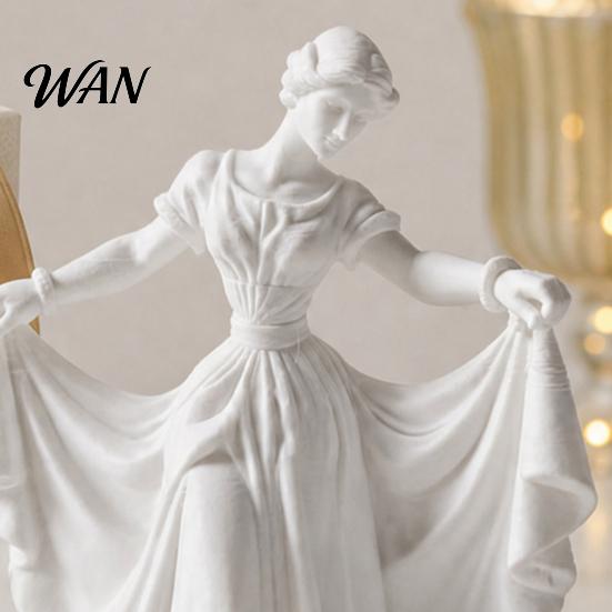 3D-gedruckte Heimdekoration Tänzerfigur, Elegante Tanzmädchenstatue mit fließendem Kleid, Ästhetische PLA-Kunst Klassische Ornament-Skulptur zur Dekoration, Modern