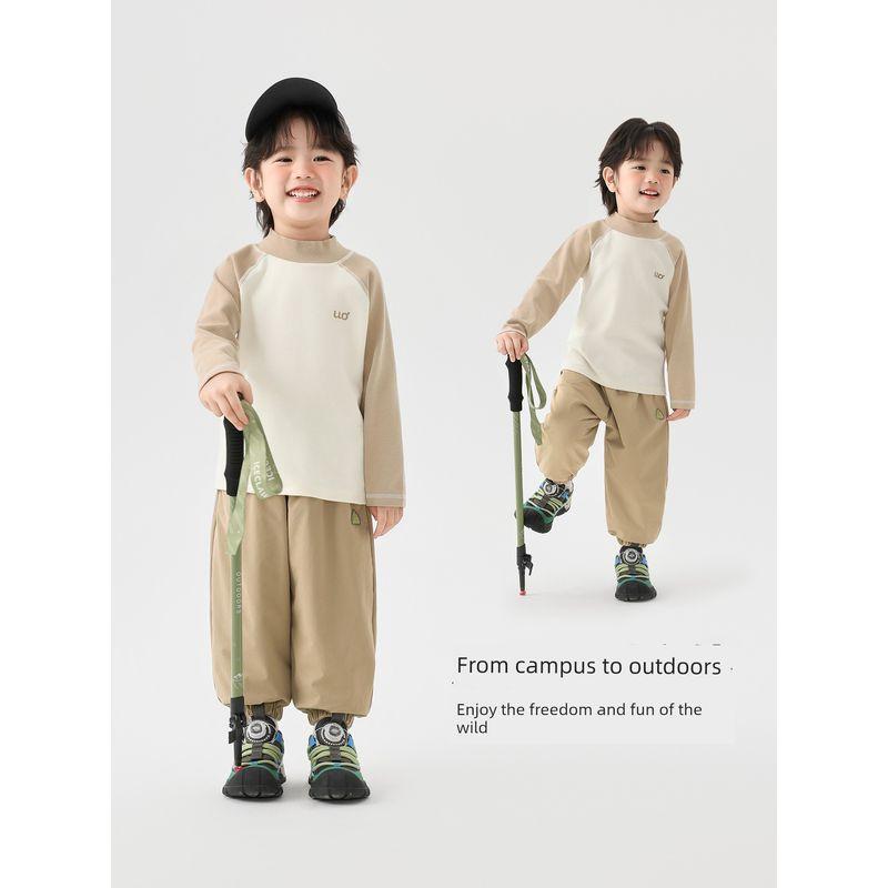 Right European Style Boys' Three-Proof Fleece-Lined Woven Pants with Anti-Static Lining, New Winter Children's Clothing, Baby Pants