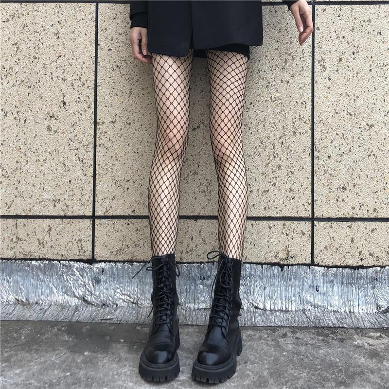 Mu Ruan Black Lace Fishnet Stockings - Trendy, Thin, Sexy Women's Summer Hosiery