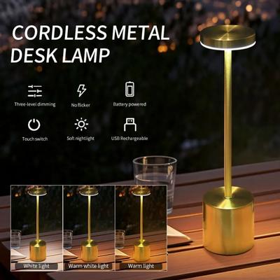 Kreatywna lampa stołowa USB ładowalna lampka nocna 3 kolory regulowana temperatura nowoczesny styl lampka nocna LED bar dekoracja zewnętrzna
