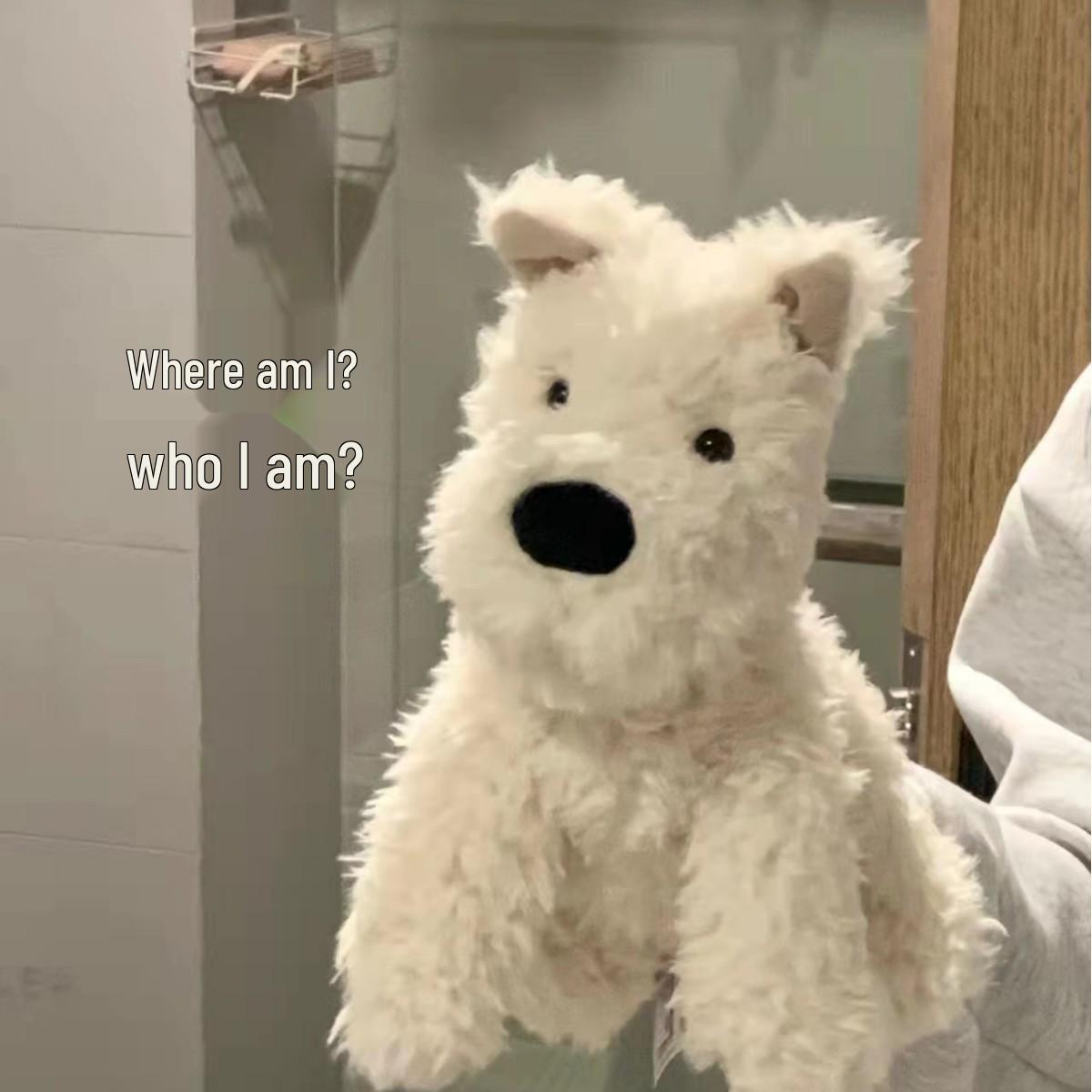Cute Scottish Terrier & West Highland White Terrier Plush Puppy Doll Pillow - Gift for Girls Small 20cm 0.2kg