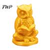 Owl Figurine Meditation 3D Printed Cute Reading Statue Novelty Relaxing Desktop Toy Zen Yoga Animal Sculpture for Office Shelf Decor Stress Relief