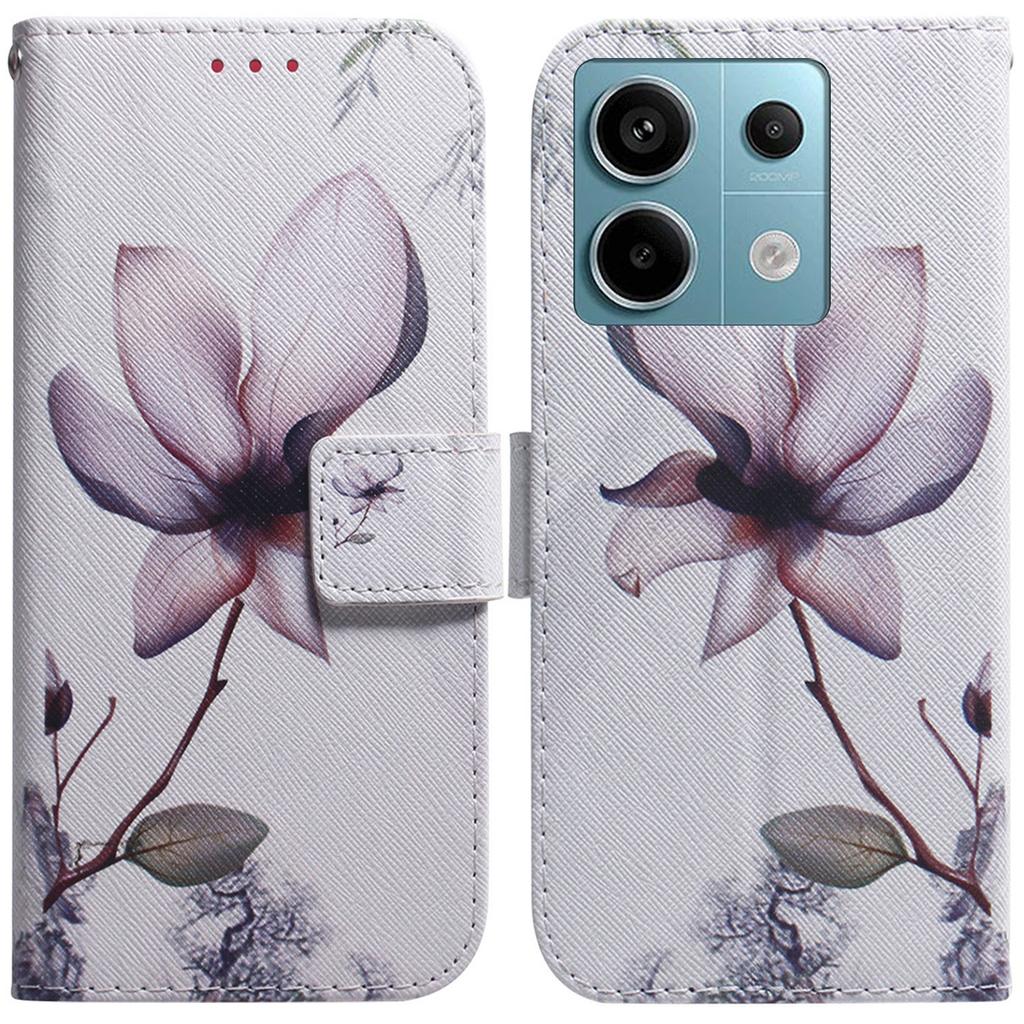 For Xiaomi Redmi Note 13 Pro 5G/Poco X6 5G Leather Case Stand Phone Cover 3D Creative Pattern Design