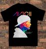 Kolekcja Avicii Piosenkarz Krótki Rękaw Bawełna Czarny Wszystkie Rozmiary Unisex Koszulka Unisex Koszulka