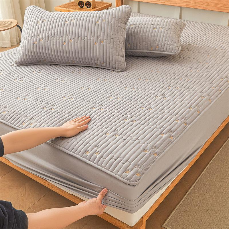 Class A Padded Mattress Three-piece Set Children's Waterproof Urine-proof Mattress Cover Single-piece Simmons Mattress Protective Cover Dust Cover