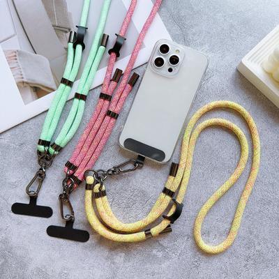 8mm Thick Phone Lanyard Adjustable Crossbody Rope Charm with Tether Tab,Total Length: 140cm