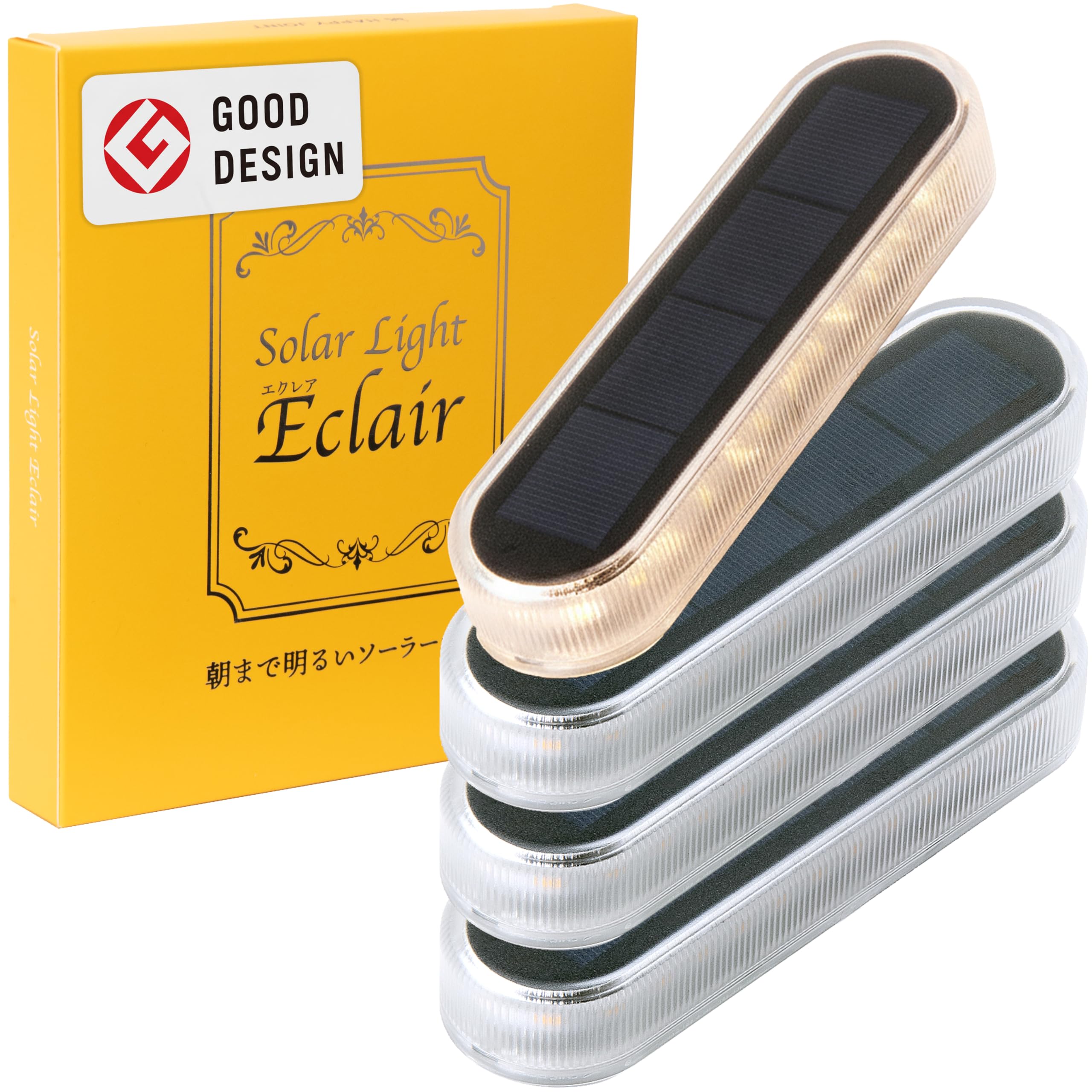 

HAPPYJOINT Eclair Солнечные фонари, Уличные, Водонепроницаемые, Набор из 4 штук, IP68, Садовый фонарь, Уличный, на солнечной батарее, Яркий, Отдельно стоящий, для парковок,