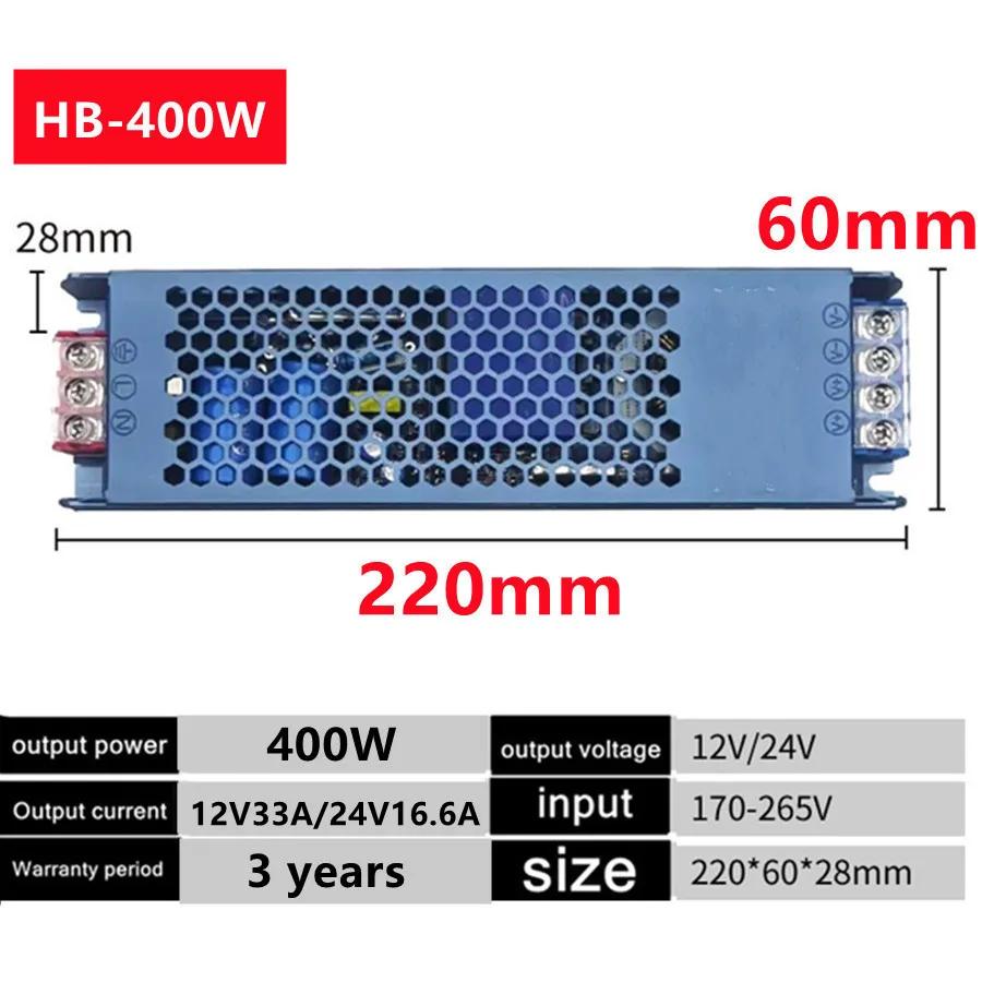 Ultra Thin Lighting Transformer 220V To DC12V/24V 45W 60W 100W Home Furnishings Driver Converter LED Strip Power Supply Adapter