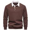 TrendHub New Autumn Fashion Design Polo Neck Sweatshirts for Men Casual and Social Wear Quality Cotton Mens Sweatshirts