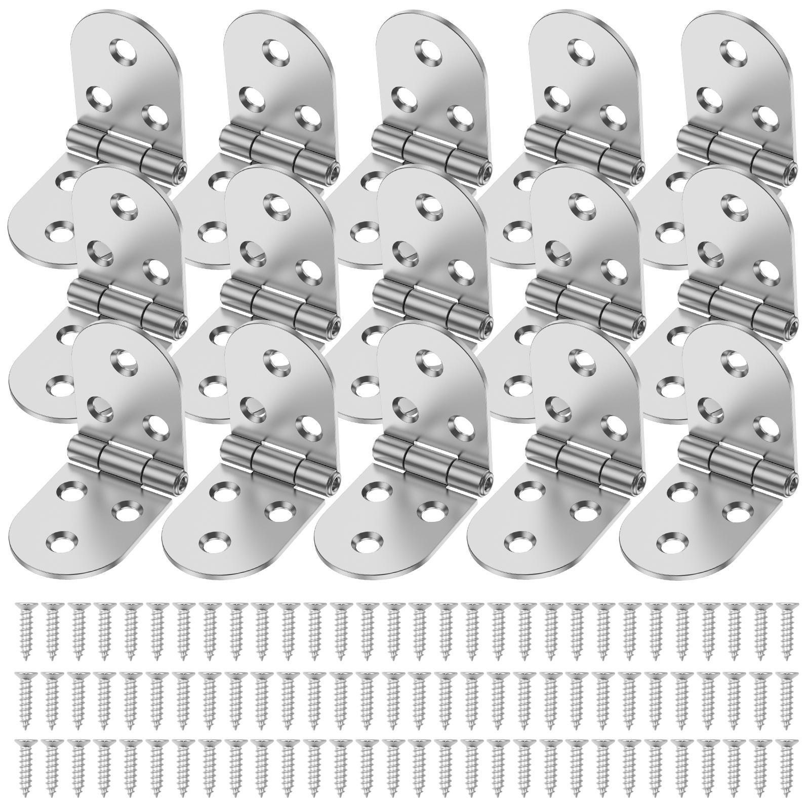 

15Pcs 180 Degree Flip Hinges Flip Top Hinges Stainless Steel Folding Table Door Flap Hinge for Wooden Box, Backflap for Furnitur