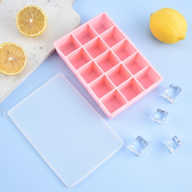 15/24 Grid Silicone I Cube Molds with Removable Lid Reusable Freezer I Trays for Cocktail Whiskey Jui Chocolate Baby Food