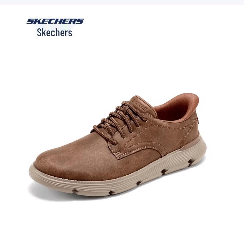 Skechers Men s Business Casual Sneakers 205353-TPE 7.5 серо-коричневый