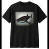 Tattoo Whale Shark Sunbeams Mens T-Shirt Sea Ocean Black 100% Cotton Printed