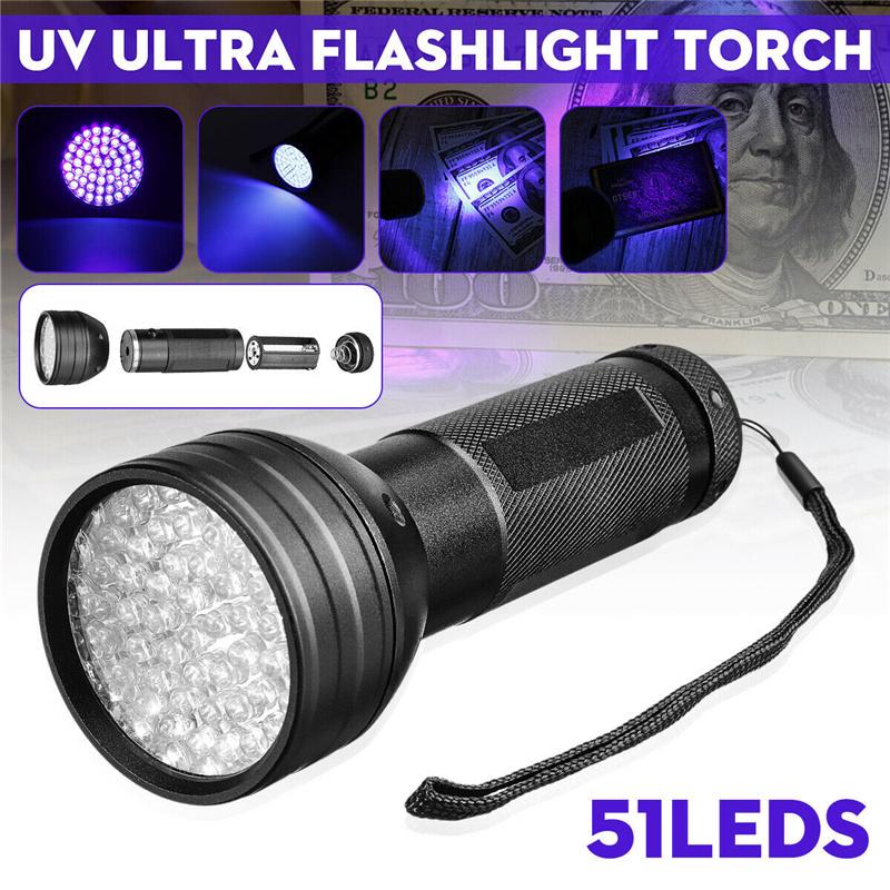21 LED UV Ultraviolet Flashlight Blacklight 395NM Mini Torch Flash Lamp For Pet Urine Stains Portable Black Light Flashlights