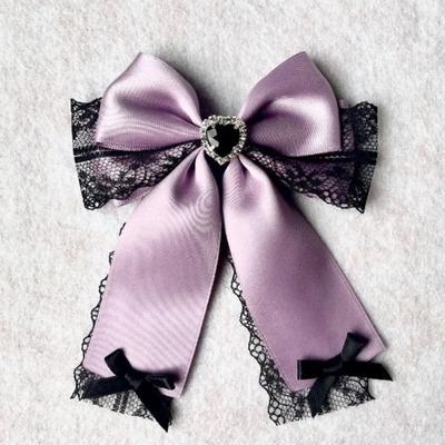 Reine Handarbeit Mode Koreanische Version Herzförmiger Strass Spitze Schleife Damen Hemdkleid Schleifen Kragen Blume Brosche Schmuck Geschenk