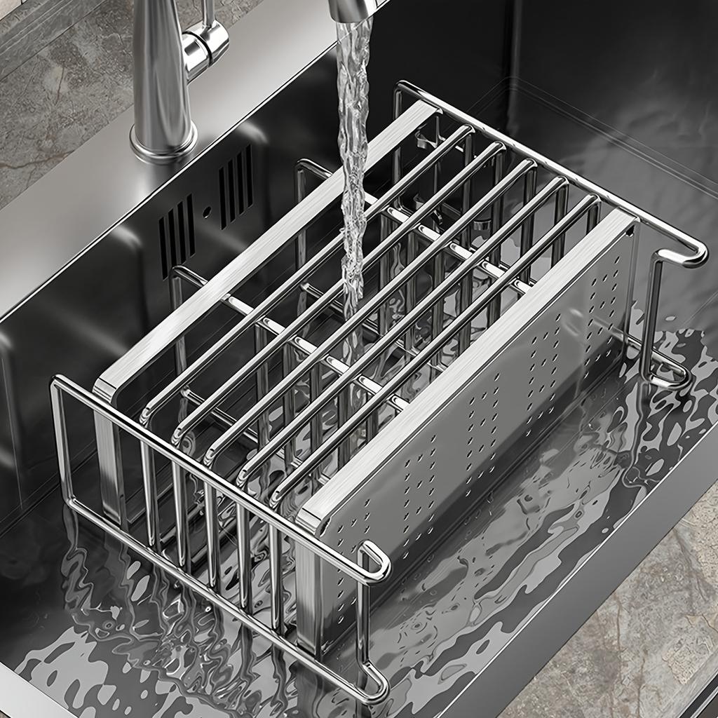 Stainless Steel Chopsticks Holder Wall Mounted Kitchen Utensil Drying Rack Countertop Spoon Fork Storage Organizer Drainer