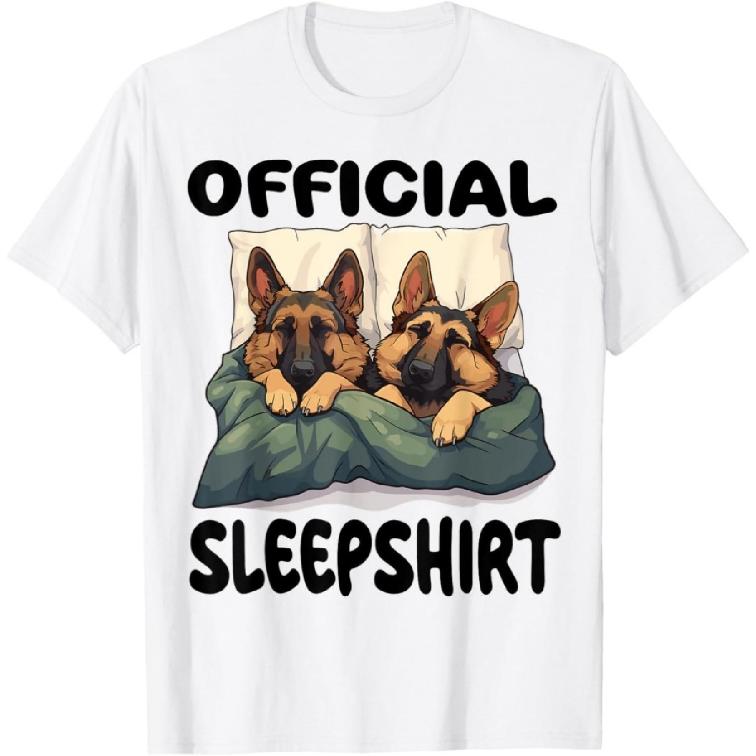 Официальная ночная рубашка, пижама, ночная сорочка, футболка с немецкой овчаркой S