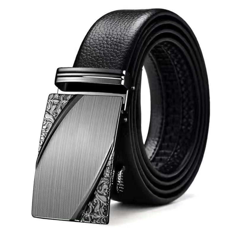 Pas męski Skórzany pasek z automatyczną klamrą Czysta skóra bydlęca Młodzi ludzie Dorywczo Osobowość Koreańska wersja trendu paska do spodni