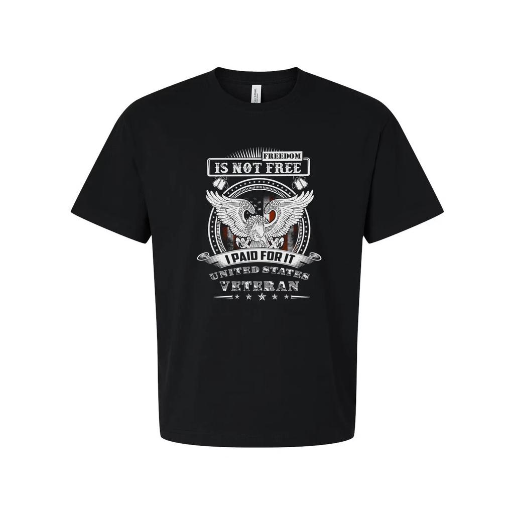 Grafik-T-Shirt für Veteranen, Unisex, mit Adler-Emblem und „Freedom Is Not Free I Paid For“