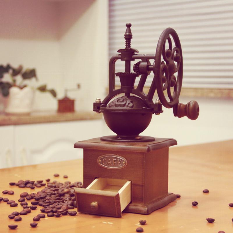 Retro Manual Coffee & Pepper Grinder - Hand-Crank Ceramic Mill
