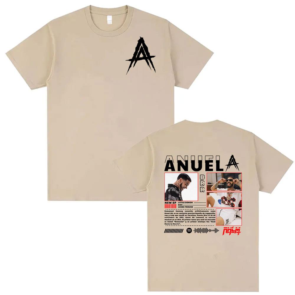 Anuel AA Rhlm 2 Real Hasta La Muerte Album T Shirt Unisexs Clothing Harajuku Fashion Classic Tshirts Oversized 100 Cotton Tshirt