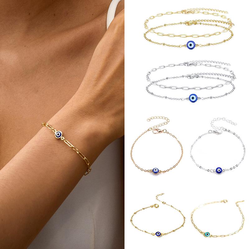 Blessed Evil Eye Bracelet For Women Lucky Copper Devil Eye Wristband Gift Jewelry Gift