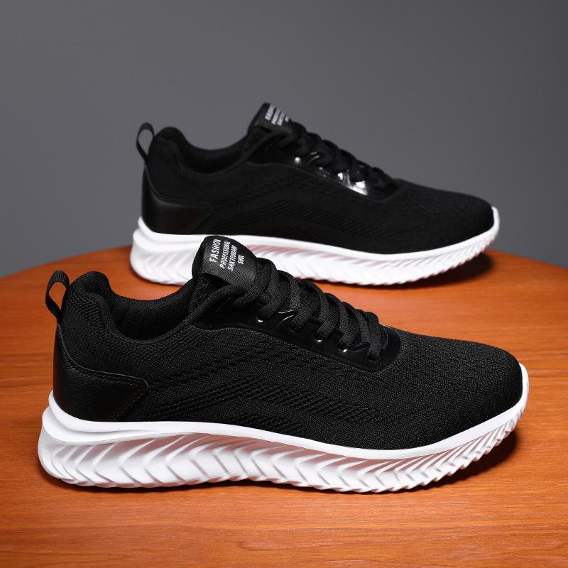 

Летающие плетеные спортивные мужские туфли летние дышащие повседневные туфли 2024 новый тренд сетчатые спортивные туфли мужские кроссовки 39