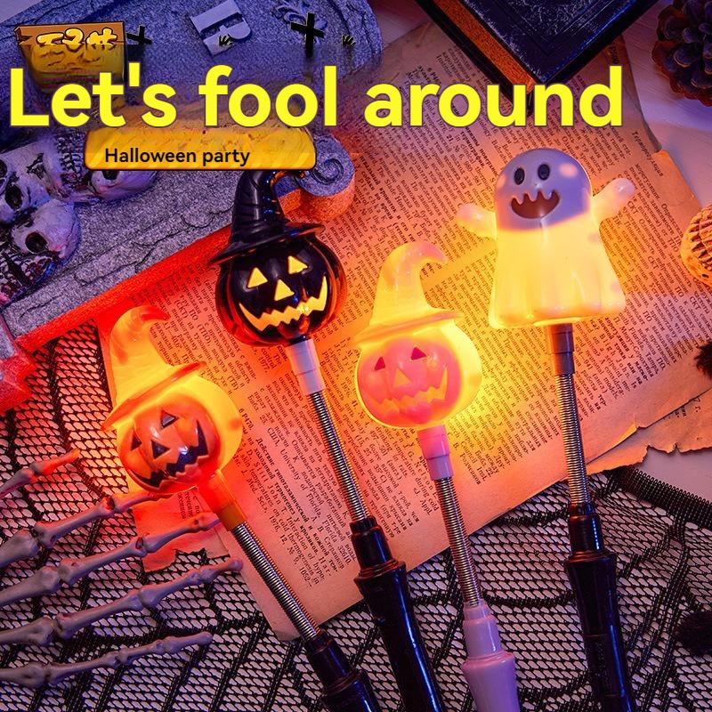 Halloween Pumpkin Handheld Decorations, Bright Hand Crank, Day Of The Dead Decoration, Gift Supplies For Halloween Party