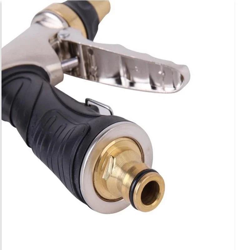 Water Sprinkler Chrome Car Water Gun Water Guns Garden Hose Nozzle Brass Watering Gun Flush Home High Pressure Cleaning Tool