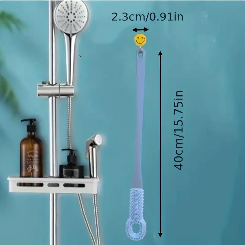 2-in-1 Zehenreinigungs- und Massagebürste Juckreizlinderung Fußreibebürste Langer Griff Massageartefakt Fußwasch- und Entfernerbürste für abgestorbene Haut