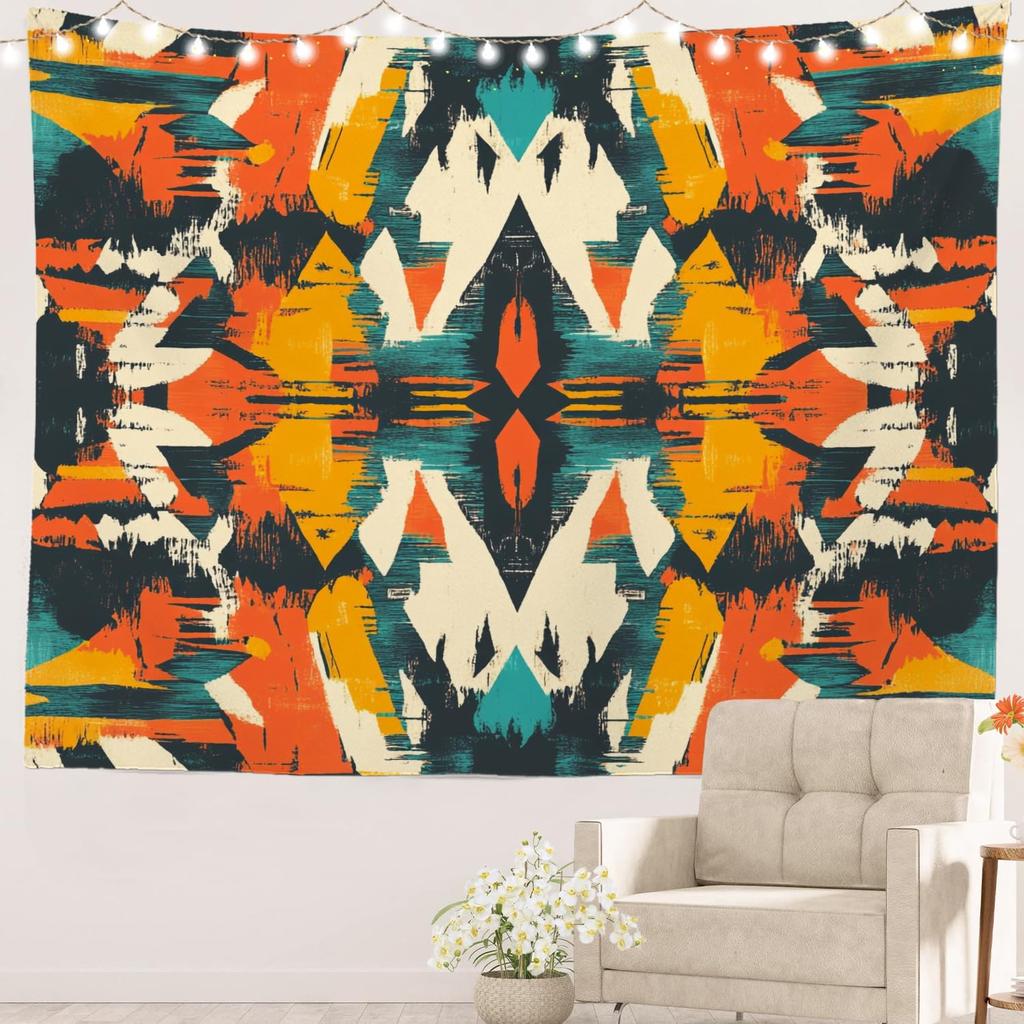 Woman Sexy Artistic Black and White Line Picnic Mat Hippie Trippy Tapestry Wall Art Meditation Decor for Bedroom Living Room