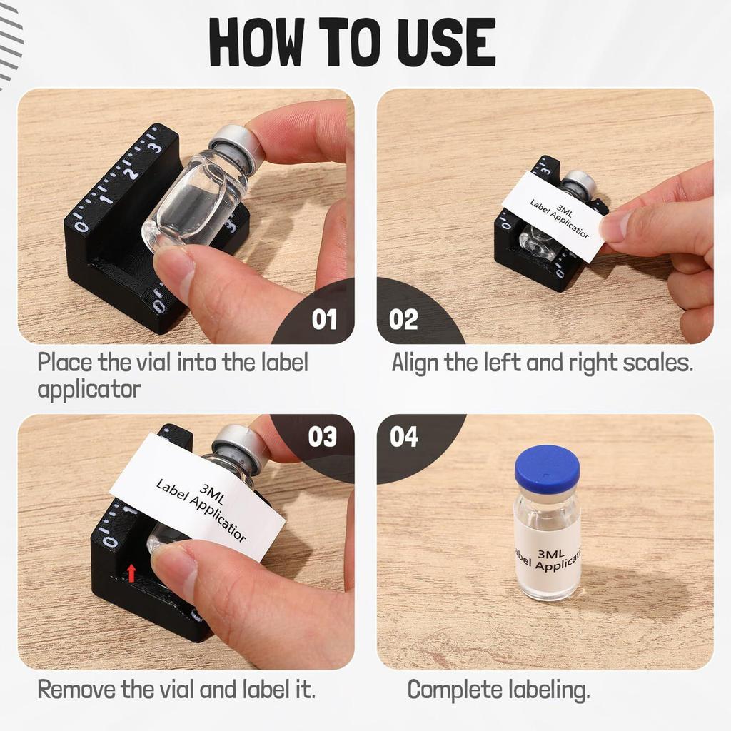 Vial Label Applicator Easy Alignment Time-Saving Sticker Alignment Tool Precise Application Reusable Labeling Tools