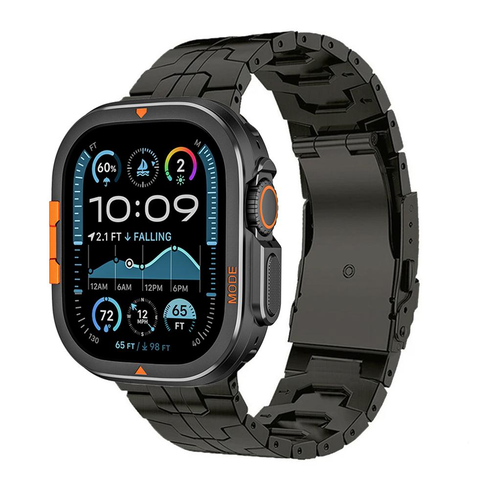 Luxury Case+Strap For Apple Watch Series10 46mm Titanium Metal Bracelet Hard Frame Protect Cover For Iwatch Ultra 2/1 49mm 44mm 45mm Band