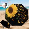 1pc Automatic Open/Close Sunflower & Print Umbrella With, 8-Rib Sturdy Frame, Automatic Folding Compact Portable Lightweight F